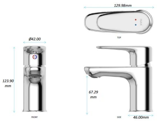 Vòi rửa lavabo LFV - 1112S 1 lỗ nóng lạnh